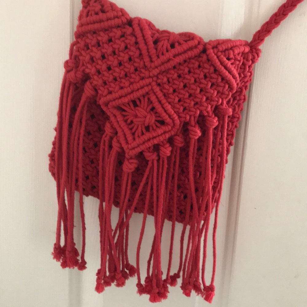 PacSun Red Crotchet Purse